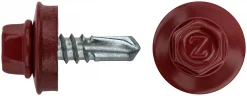 Шурупы кровельные со сверлом 5,5 х 19 RAL 3011 красный 100 шт. Фасовка
