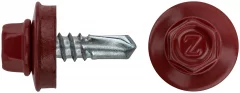 Шурупы кровельные со сверлом 5,5 х 19, красный RAL-3011 100шт. XВАТ 23570-0