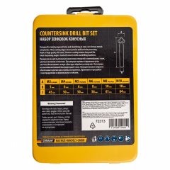 Набор зенковок, HSS, M3-M10, 6 шт, металл. кейс  Denzel 72313