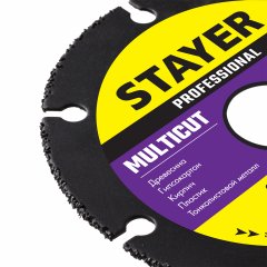 Диск отрезной по дереву для УШМ STAYER MultiCut 115х22.2мм 36860-115
