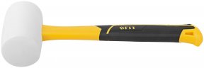 Киянка резиновая белая, фиберглассовая ручка 60 мм ( 450 гр ) FIT 45518