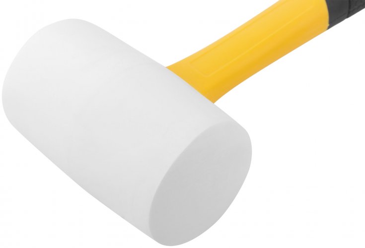 Киянка резиновая белая, фиберглассовая ручка 60 мм ( 450 гр ) FIT 45518