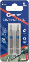 Биты стальные, 2 шт., TORX T15, 50 мм CUTOP 83-657