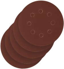Круг абразивный на ворсовой подложке под "липучку", перфорированный, P 220, 125 мм, 5 шт Сибртех 738097