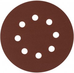 Круг абразивный на ворсовой подложке под "липучку", перфорированный, P 220, 125 мм, 5 шт Сибртех 738097