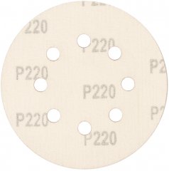 Круг абразивный на ворсовой подложке под "липучку", перфорированный, P 220, 125 мм, 5 шт Сибртех 738097