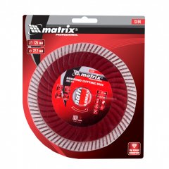 Диск алмазный, отрезной Turbo Extra, 125 х 22.2 мм, сухая резка Matrix Professional 73194