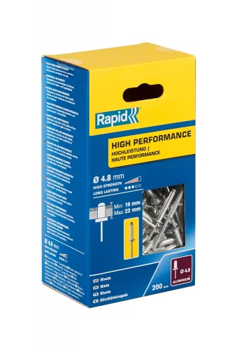 Алюминиевая заклепка RAPID R:High-performance-rivet d4.8x25 мм, 200 шт. 5001440