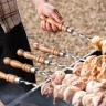 Набор шампуров угловых, 650 мм, с деревянной рукояткой, в чехле, 6 шт., Camping// Palisad