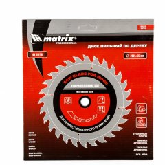 Пильный диск по дереву, 200 х 32 мм, 48 зубьев, кольцо 30/32 Matrix Professional 73263
