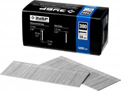 Особотвердые гвозди для нейлера ЗУБР Профессионал тип 300, 50 мм, 5000 шт. 31830-50