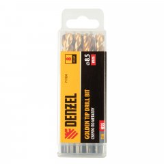 Сверло по металлу, 8,5 мм, HSS-Tin, Golden Tip, 8 шт. Denzel 717220