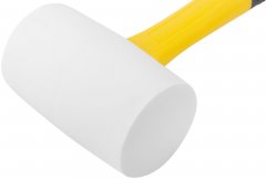 Киянка резиновая белая, фиберглассовая ручка 65 мм ( 680 гр ) FIT 45519