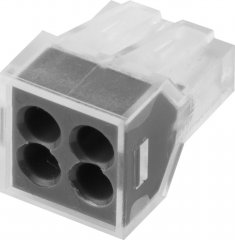 Соединительная клемма СВЕТОЗАР 4-х проводная, 400В, 24А, 0,75-2,5мм2, 2шт 49170-4