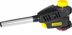 Газовая горелка STAYER ProTerm на баллон, с пьезоподжигом, 1300С 55582