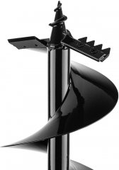 Шнек для грунта ER-200, диаметр 200 мм, длина 800 мм,соединение 20 мм, съемный нож Denzel 56008