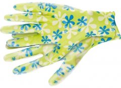 Перчатки садовые из полиэстера с нитрильным обливом, зеленые, L Palisad 67743