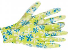 Перчатки садовые из полиэстера с нитрильным обливом, зеленые, L Palisad 67743