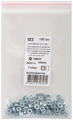 Гайка оцинкованная М3 100 шт DIN934 XВАТ 28403-0
