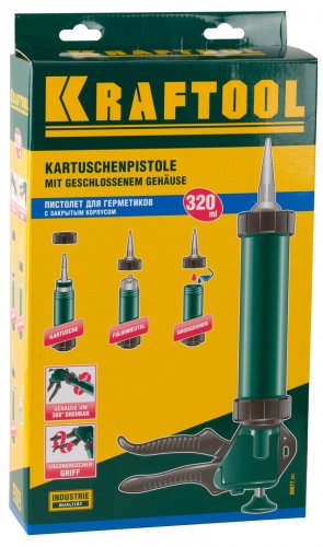 Пистолет-шприц для герметиков KRAFTOOL Professional 320мл 06677_z01