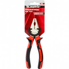 Плоскогубцы Nickel, 160 мм, никелированные, двухкомпонентные рукоятки Matrix 16902