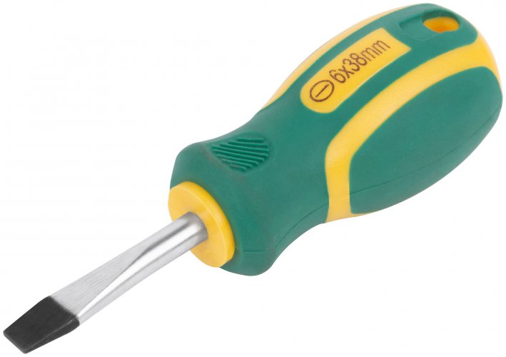 Отвертка "Контур", CrV сталь, прорезиненная ручка 6х38 мм SL FIT 55206