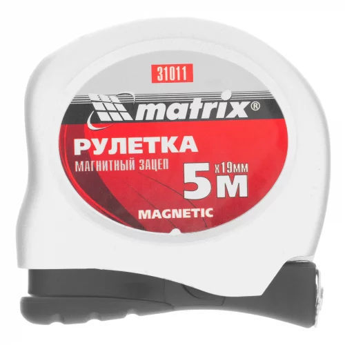 Рулетка Magnetic,5 м х 19 мм,магнитный зацеп Matrix 31011