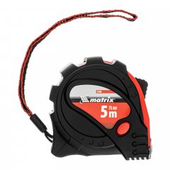 Рулетка Status Magnet 3 fixations,5 м х 25 мм,обрезиненный корпус,зацеп с магнитом Matrix 31005