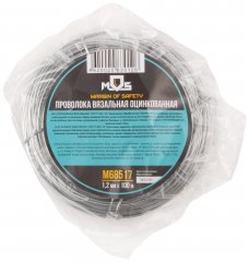 Проволока вязальная оцинкованная 1,2 мм x 100 м MOS М68517
