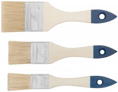 Кисти флейцевые, синяя ручка, набор 3 шт.( 1", 1,5", 2" ) FIT 01501