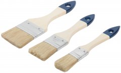 Кисти флейцевые, синяя ручка, набор 3 шт.( 1", 1,5", 2" ) FIT 01501