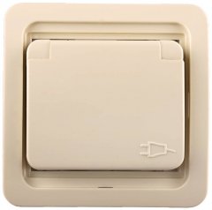 Розетка одинарная с/з и крышкой СВЕТОЗАР CITY SV-54110-B