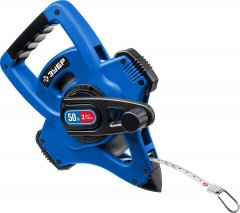 Геодезийная мерная лента, 50 м, ударопрочный корпус, стальное полотно, ЗУБР, 34170-50_z01