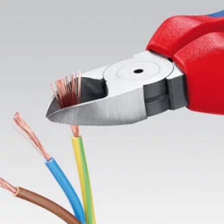 Кусачки боковые хромированные 180 мм, KNIPEX, ( KN-7005180TBK )