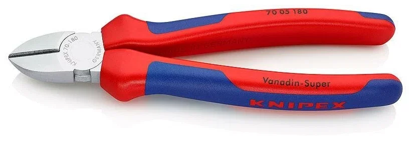 Кусачки боковые хромированные 180 мм, KNIPEX, ( KN-7005180TBK )