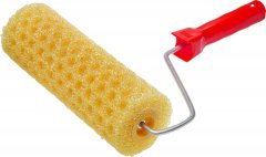 Поролоновый валик с ручкой, 180 мм, 80 мм, горошек структурный, ЗУБР МАСТЕР, 0369-18_z01