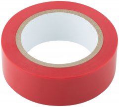 Изолента ПВХ самозатухающая 19 мм х 0,13 мм х 10 м ( красная ) FIT 11003
