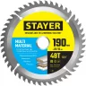 Диск пильный по алюминию STAYER Multi Material 190х20/16 мм, 48Т 3685-190-20-48