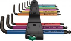 950 SPKL/9 SM N Multicolour Набор Г-образных ключей, метрических, BlackLaser, 9 предм., WERA, ( WE-073593 )