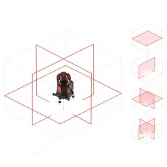 Комплект: лазерный уровень RGK UL-44W Black с калибровкой + штанга-упор RGK CG-2