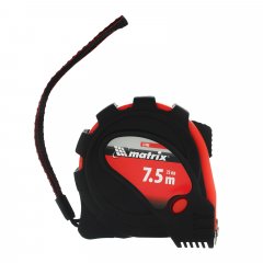 Рулетка Status Magnet 3 fixations,7,5 м х 25 мм,обрезиненный корпус,зацеп с магнитом Matrix 31006