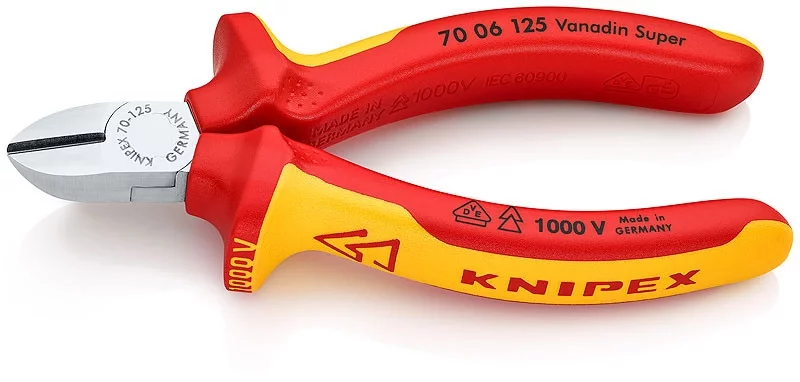 Кусачки боковые хромированные 125 мм, KNIPEX, ( KN-7006125 )