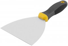 Шпатель, нерж.сталь, черно-желтая прорезин.ручка 5" (125 мм) FIT 06687