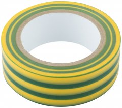 Изолента ПВХ самозатухающая 19 мм х 0,13 мм х 10 м ( желто-зеленая ) FIT 11005