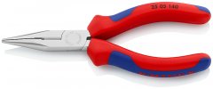 Плоские круглогубцы с режущими кромками хромированные 140 мм, KNIPEX, ( KN-2505140 )