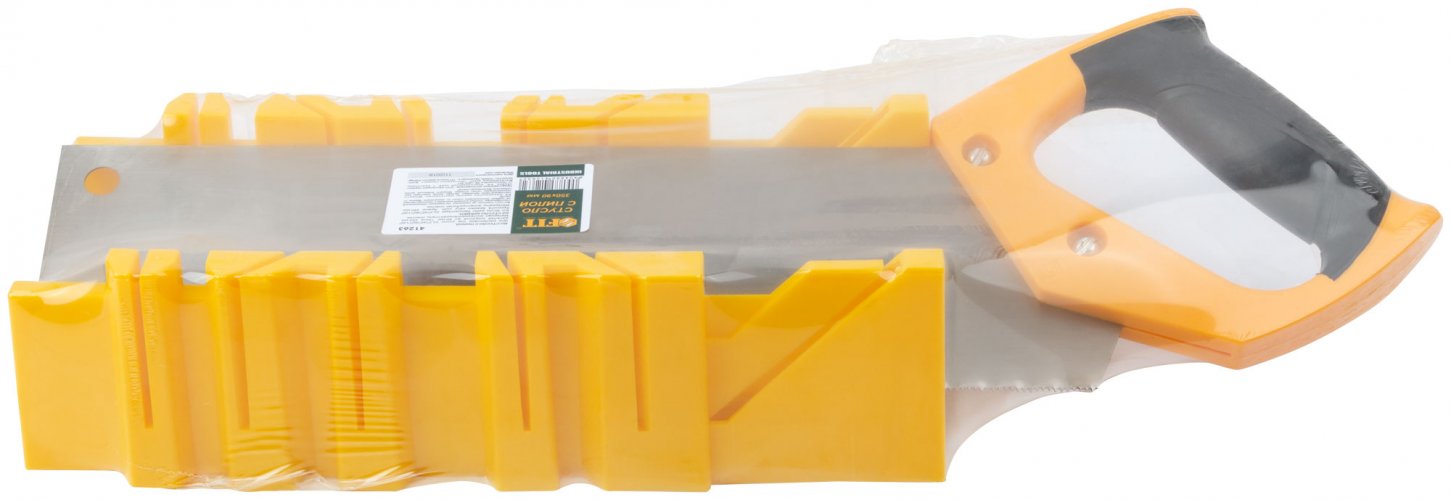 Стусло пластиковое желтое с пилой 350 мм FIT 41263