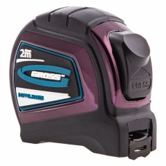 Рулетка "Doppelhaken",2 м x 16 мм,односторонний зацеп,Нейлон,двусторонняя шкала,автоматическая фиксация Gross 31121