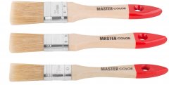 Набор из 3-х флейцевых кистей с деревянными ручками: ширина 20, 25, 35 мм, натур. щетина, 55% топс MASTER COLOR 30-0502