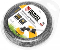 Леска для триммера двухкомпонентная, квадратная 2.65 мм x 15 м Extra cord Denzel 96125