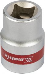 Головка торцевая, 21 мм, шестигранная, CrV, под квадрат 1/2, хромированная Matrix 13121